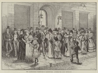 De modieuze promenade in Montevideo, buiten de Club Uruguayo